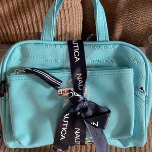 Brand new Nautica small tote with makeup bag.